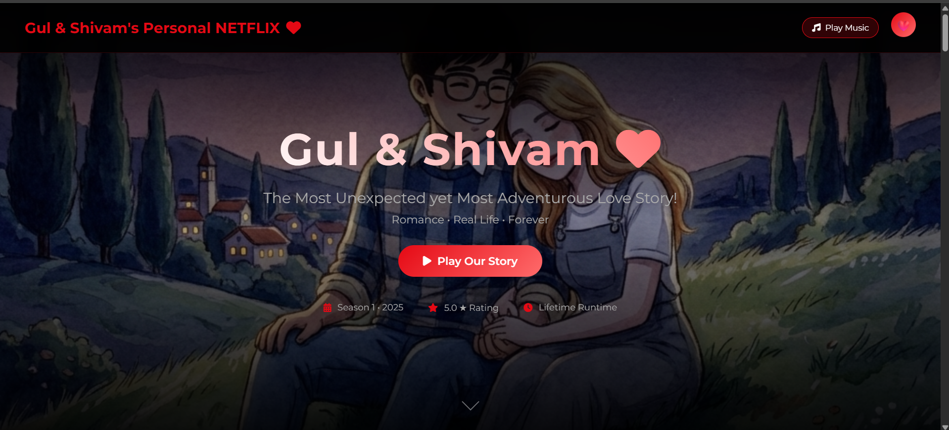 Netflix Themed Custom Website